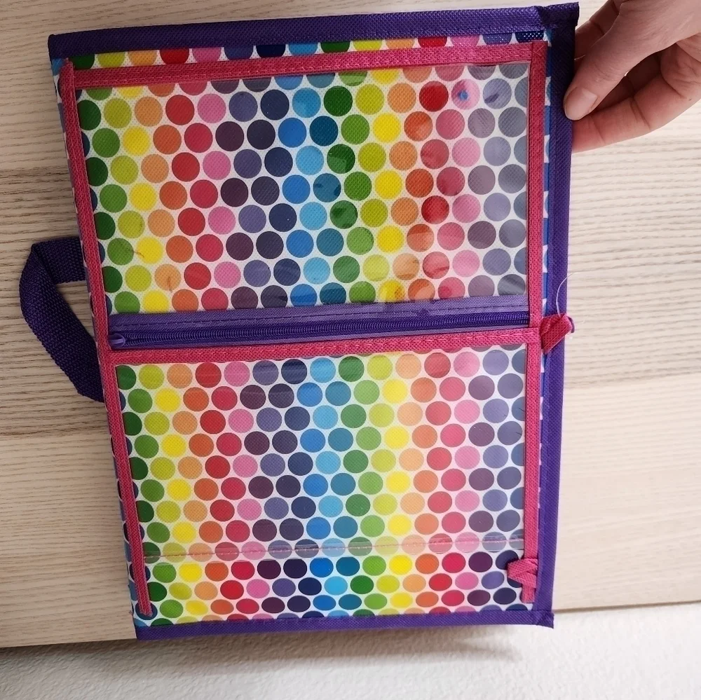 Lisa Frank Tri Fold Portfolio Art Sticker Case